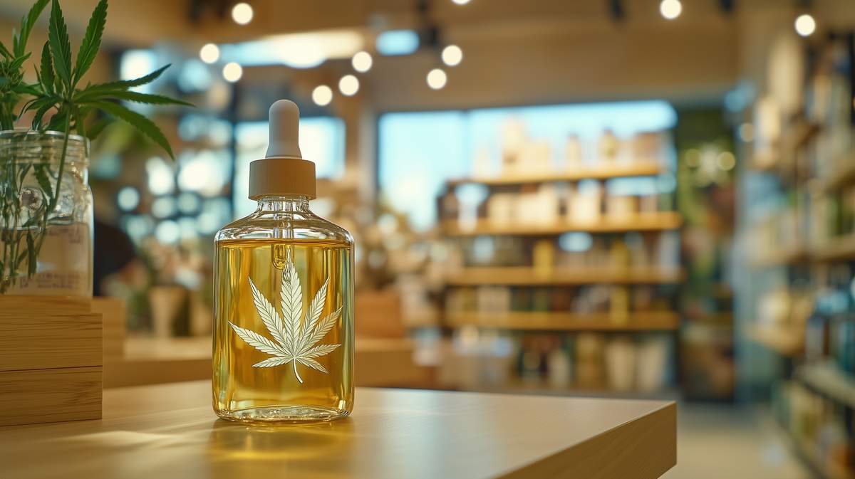 Huile de CBD 1000ml dans un magasin