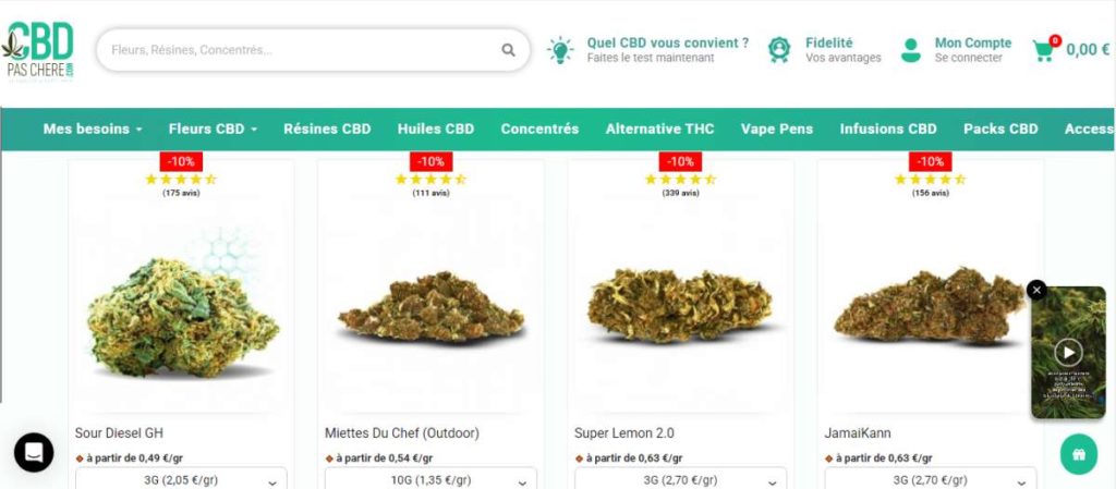 Fleurs de CBD Pas Chère