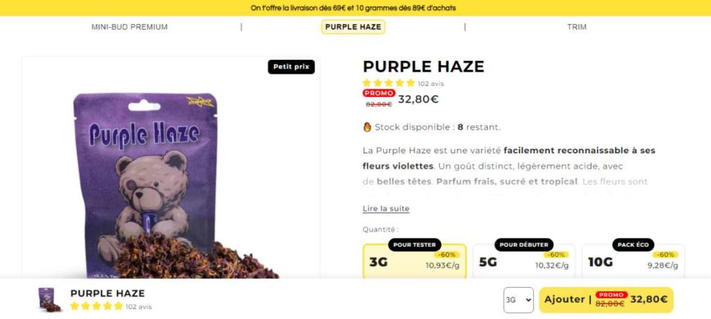Fleur CBD Purple Haze Stormrock
